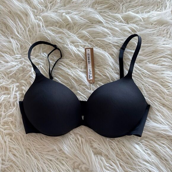 Skims Ultimate Push-up Plunge Bra Onyx Size 32D - Picture 2 of 7